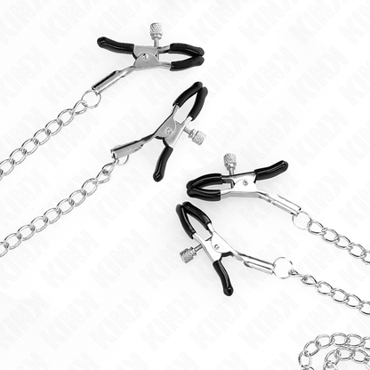 KINK - 4 Nipple and Clitoris Clamps adjustable, silver