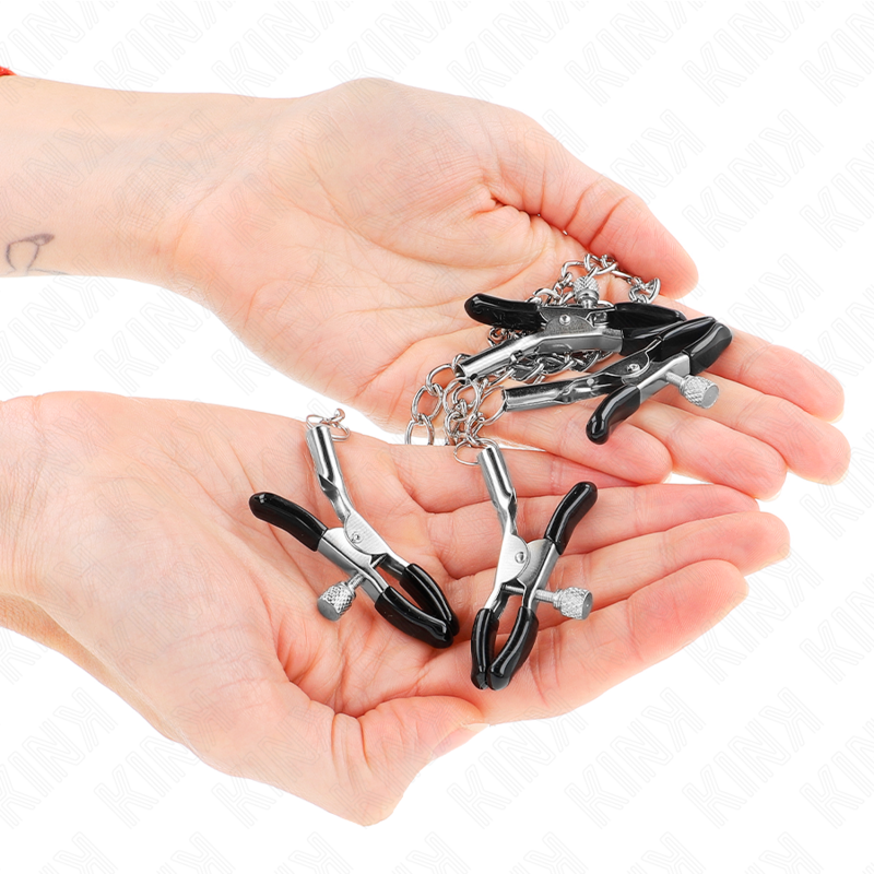 KINK - 4 Nipple and Clitoris Clamps adjustable, silver