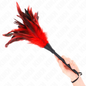 KINK - RED MAIDS HORN FORM TICKLE CHICKEN FEATHERS 36 CM