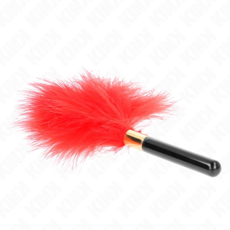 KINK - RED-GOLD METALLIC TICKLE FEATHERS 18 CM