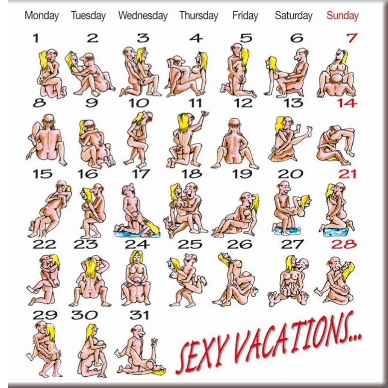 DIABLO PICANTE - KAMASUTRA-CALENDAR MAGNET
