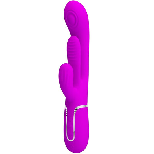 PRETTY LOVE - SHANIA TRIPLE RABBIT VIBRATOR MULTIFUNCTIONAL PINK