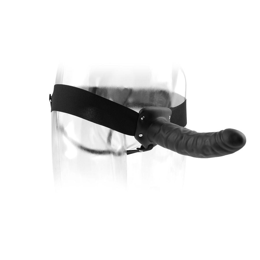 FETISH FANTASY SERIES - 7.5 INCH HOLLOW STRAP-ON BLACK