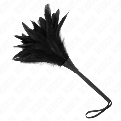 KINK - BLACK MAIDS HORNFORM TICKLE CHICKEN FEATHERS 36 CM