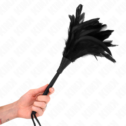 KINK - BLACK MAIDS HORNFORM TICKLE CHICKEN FEATHERS 36 CM