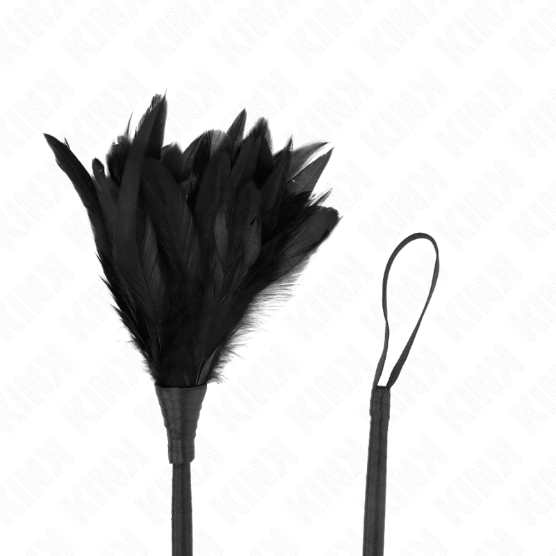 KINK - BLACK MAIDS HORNFORM TICKLE CHICKEN FEATHERS 36 CM
