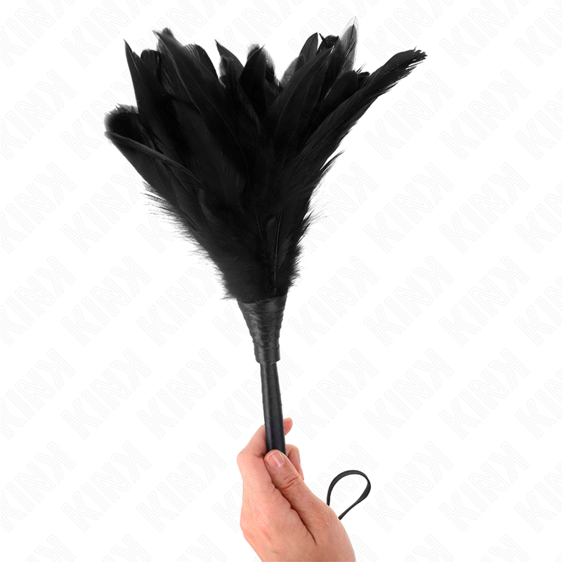KINK - BLACK MAIDS HORNFORM TICKLE CHICKEN FEATHERS 36 CM