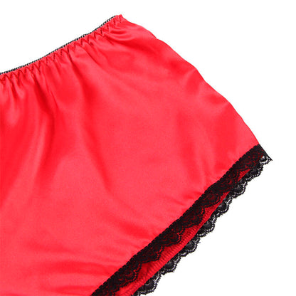 SUBBLIME - 953898 NIGHTDRESS + PANTIES IN SILK AND LACE RED S/M