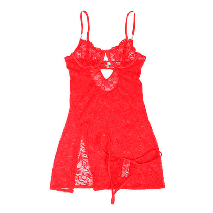 SUBBLIME - 954215 PREMIUM BABYDOLL WITH ADJUSTABLE STRAPS RED L/XL