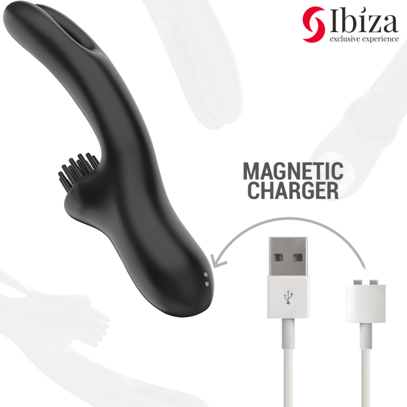IBIZA - HI-TECH RABBIT BRUSHING MULTICELL CLITORAL AND DUAL WAVE VIBRATOR