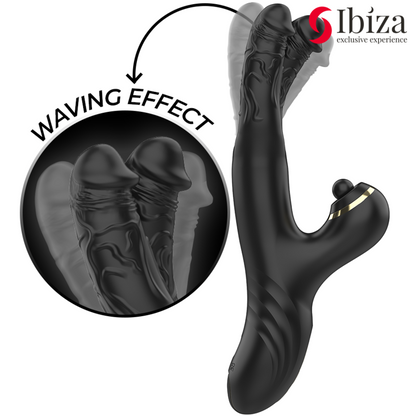 IBIZA - TWO DRAGONS DUAL VIBRATOR BLACK