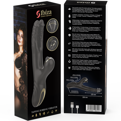 IBIZA - TWO DRAGONS DUAL VIBRATOR BLACK