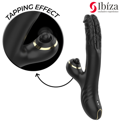 IBIZA - TWO DRAGONS DUAL VIBRATOR BLACK