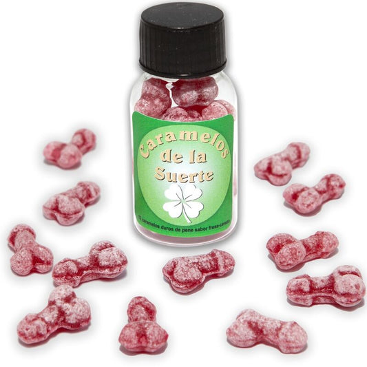 DIABLO PICANTE - 12 PENIS-SHAPED STRAWBERRY/CHERRY CANDIES