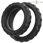 INTENSE - DEWEY DOUBLE PENIS RING MADE OF SILICONE BLACK MODEL 2