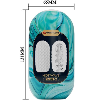 PRETTY LOVE - HOT WAVE MALE SILICONE MASTURBATOR, WHITE
