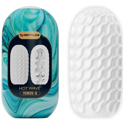 PRETTY LOVE - HOT WAVE MALE SILICONE MASTURBATOR, WHITE