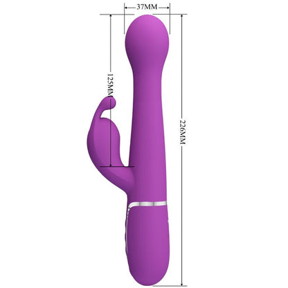 PRETTY LOVE - DEJON 3 IN 1 MULTIFUNCTIONAL RABBIT VIBRATOR PURPLE