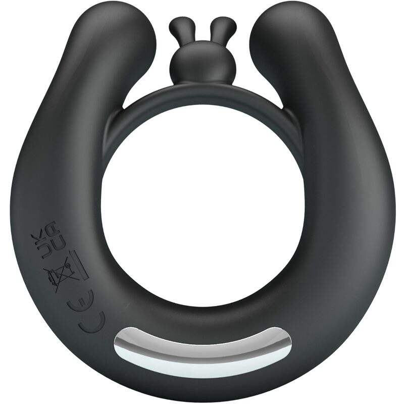 PRETTY LOVE - DAHLIA VIBRATING COCK RING + CLITORIS STIMULATOR 12 VIBRATIONS BLACK