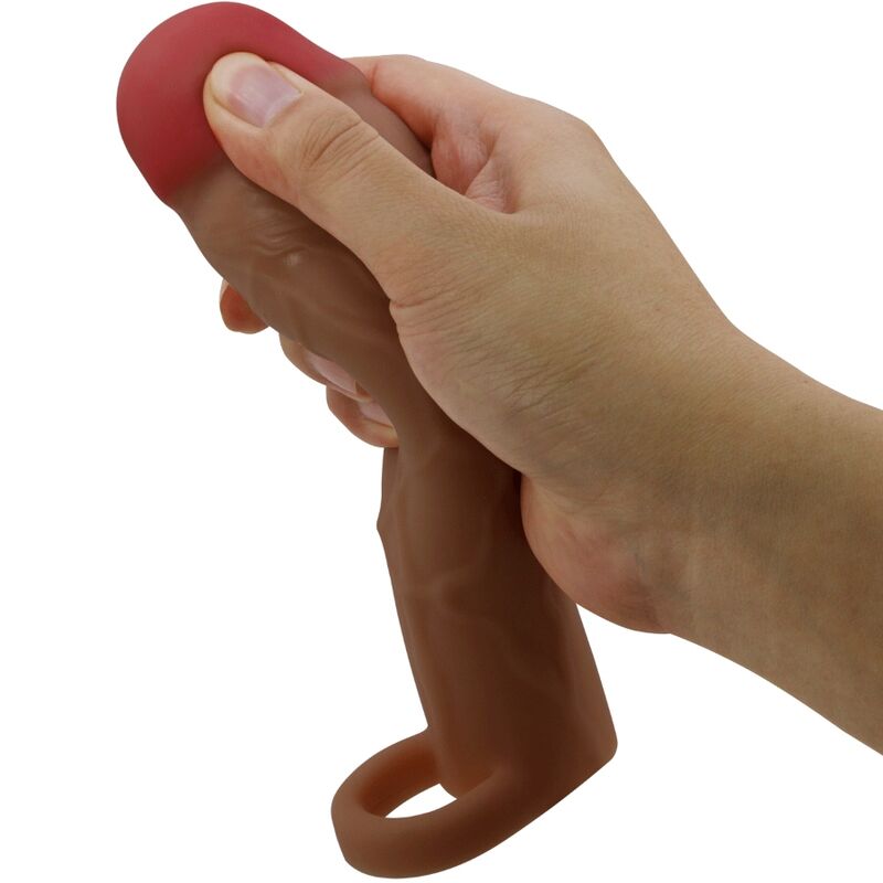 PRETTY LOVE - HANI PENIS SLEEVE WITH 5 CM EXTENSION MULATTE