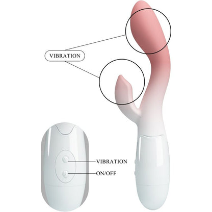 PRETTY LOVE - BRIGHTY G-SPOT VIBRATOR + CLITORAL STIMULATOR 30 VIBRATIONS PINK