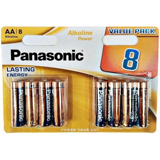 PANASONIC - ALKALINE BATTERY AA LR6, BRONZE, 8 PIECES IN BLISTER PACK