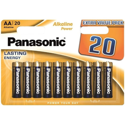 PANASONIC - ALKALINE BATTERY AA LR6, BRONZE, BLISTER PACK OF 20