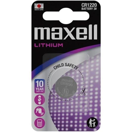 MAXELL - LITHIUM BUTTON CELL CR1220 3V BLISTER*1