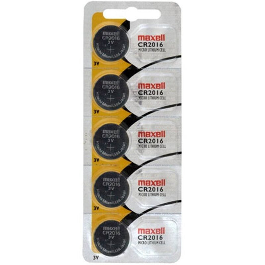 MAXELL - CR2016 3V LITHIUM COIN CELL, BLISTER*5