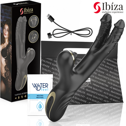 IBIZA - TWO DRAGONS DUAL VIBRATOR BLACK