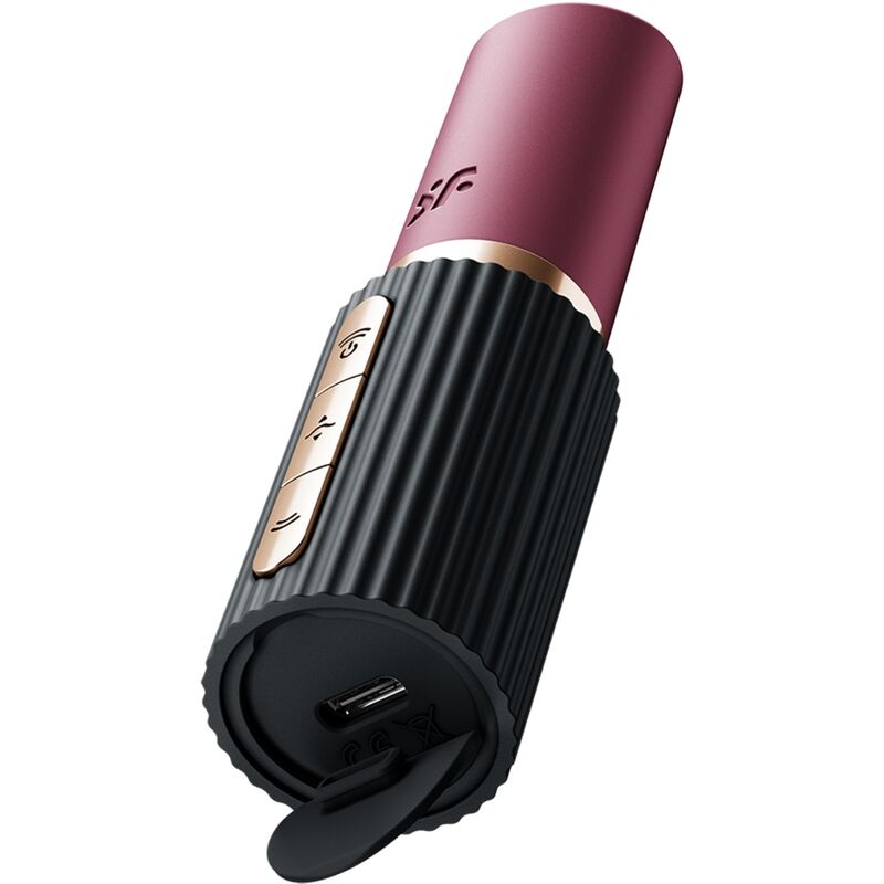 SATISFYER - PRO 2 KISS WAVE CLITORAL STIMULATOR GARNET / BLACK