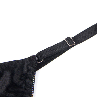 SUBBLIME - 955205 BRA AND PANTY SET WITH ADJUSTABLE BLACK BOW L/XL