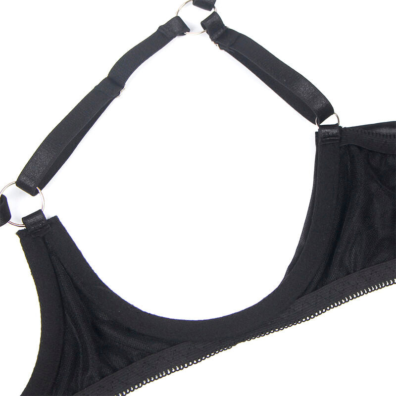 SUBBLIME - 955205 BRA AND PANTY SET WITH ADJUSTABLE BLACK BOW L/XL