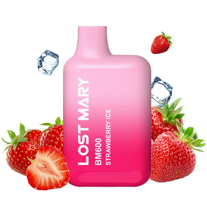 LOST MARY - BM600 NICOTINE VAPE 2% DISPOSABLE STRAWBERRY ICE