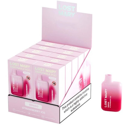 LOST MARY - BM600 NICOTINE VAPE 2% DISPOSABLE STRAWBERRY ICE