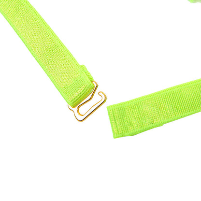 SUBBLIME - 955274 BRA SET WITH NECKLACE AND LEG DETAILS FLUORESCENT GREEN S/M