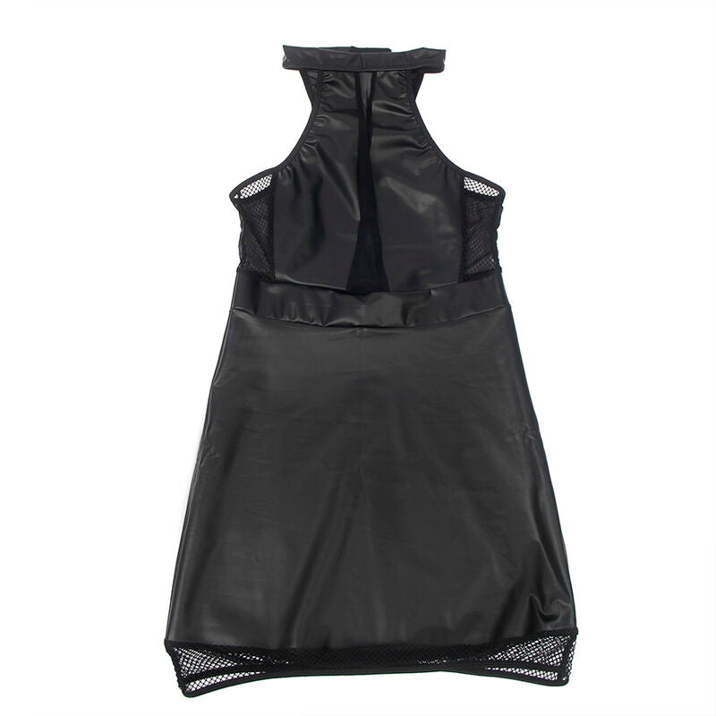 SUBBLIME - 955489 SHEER NECK HOLDER DRESS, BLACK, L/XL