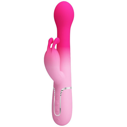 PRETTY LOVE - DEJON 3 IN 1 MULTIFUNCTIONAL RABBIT VIBRATOR PINK
