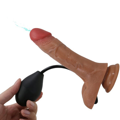 PRETTY LOVE - UNIVERSAL HARNESS STRAP-ON WITH VIBRATING AND SQUIRTING DILDO 15.5 CM MULATO
