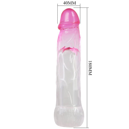 PRETTY LOVE - NERON REALISTIC 6 CM PENIS ENLARGEMENT SLEEVE PINK