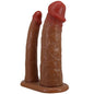 PRETTY LOVE - YAIRON DOUBLE PENIS SLEEVE WITH 4 CM EXTENSION MULATTE