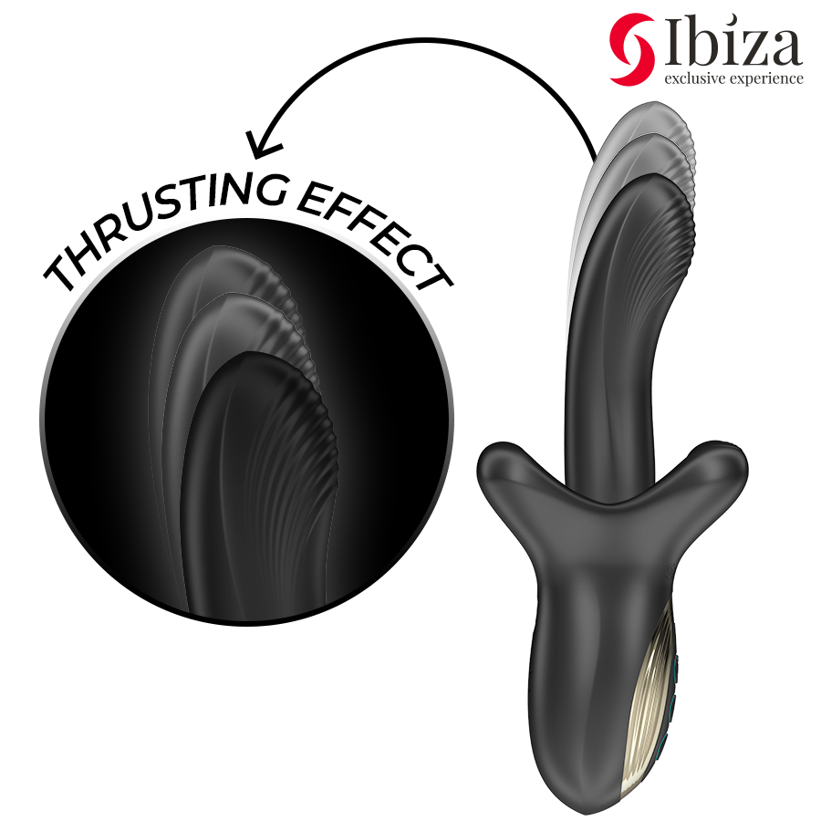 IBIZA – POWERFUL VIBRATOR WITH THRUSTING AND NIPPING EFFECT