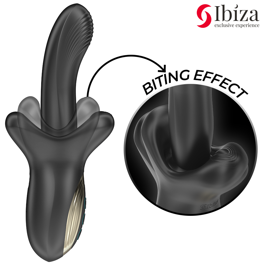 IBIZA – POWERFUL VIBRATOR WITH THRUSTING AND NIPPING EFFECT
