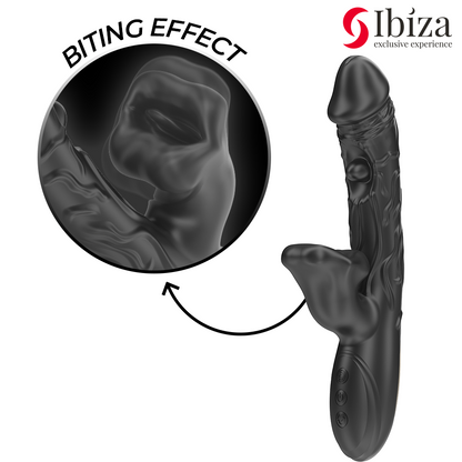 IBIZA - VIBRATOR AND CLITORAL STIMULATOR WITH BITING AND ROTATION EFFECT