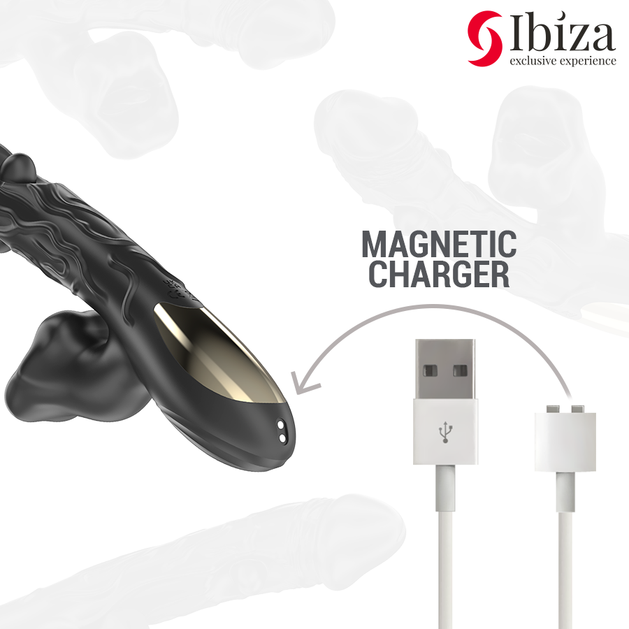 IBIZA - VIBRATOR AND CLITORAL STIMULATOR WITH BITING AND ROTATION EFFECT