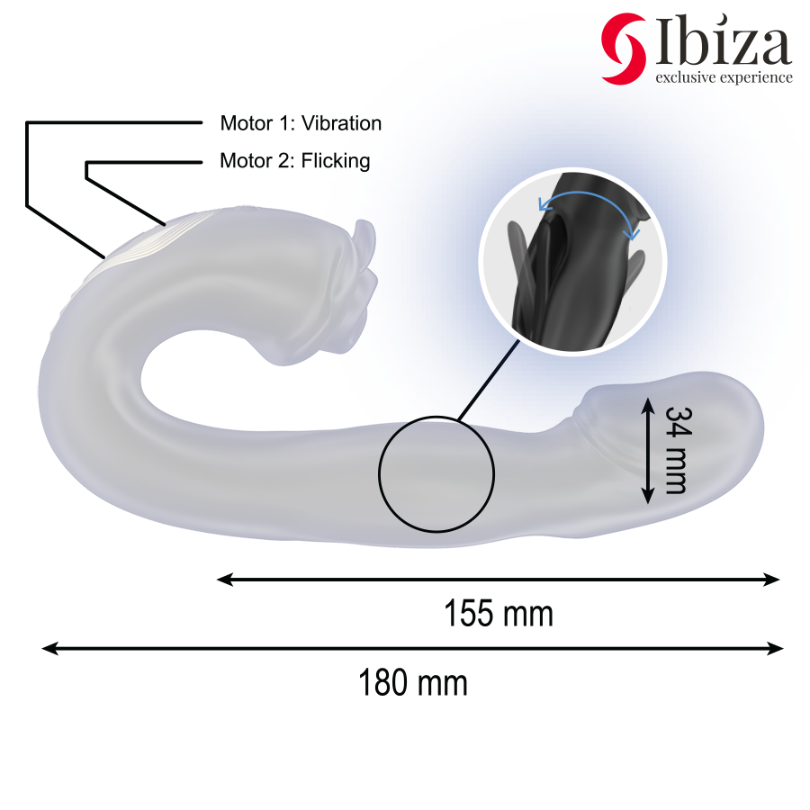 IBIZA - ROSE VIBRATOR SNAP EFFECT AND CLITORIS STIMULATOR