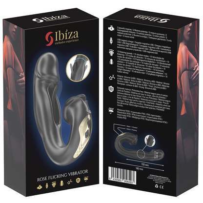 IBIZA - ROSE VIBRATOR SNAP EFFECT AND CLITORIS STIMULATOR
