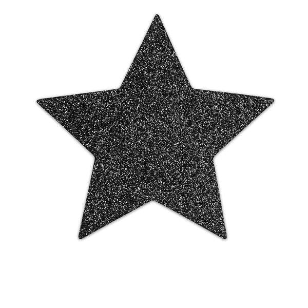 BIJOUX - INDISCRETS BLACK STAR FLASH NIPPLE COVERS