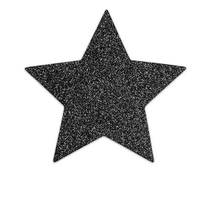BIJOUX - INDISCRETS BLACK STAR FLASH NIPPLE COVERS