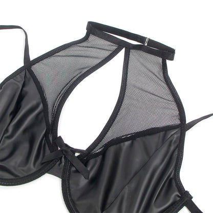 SUBBLIME - 957599 LEDER-BH UND ROCK-SET SCHWARZ L/XL